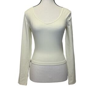 Lululemon V-Neck Long Sleeve Crop Top Size 4 NWT